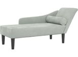 Vidaxl Chaise Longue Con Cuscino Velluto Grigio Chiaro