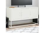Mobile Tv Vidaxl Bianco 100,5X39X60,5 Cm Acciaio