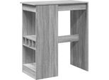Vidaxl Tavolo Da Bar Con Ripiano Grigio Sonoma 90X47,5X103,5 Cm Materiale A Base Di Legno