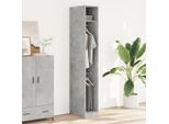 Vidaxl Armadio Grigio Cemento 30X50X200 Cm Materiale A Base Di Legno