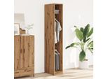 Vidaxl Armadio Rovere Artigianale 30X50X200 Cm Materiale A Base Di Legno