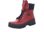 Rieker Stivali Biker Donna Stivali Stringati Stivali Corti Foderati Rosso 42