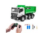 Vevor Rc Dumper Giocattolo, 9 Canali, Scala 1:18, Dumper Telecomandato, Veicolo Da Costruzione Rc, Camion Giocattolo Con Luce E 2 Batterie Ricaricabili, Regalo Di Compleanno