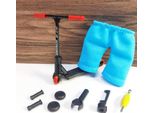 Mini Lega Dito Scooter Modello Set, Giocattolo Dito Interattivo, Attività Sensoriale Dito Scooter Skateboard Set