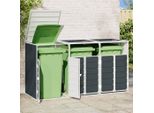Vidaxl Cassonetto Per Rifiuti Da 3 Tonnellate Antracite 216X81X115 Cm Acciaio