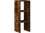 Libreria Impilabile In Rovere Affumicato 30X30X80 Cm Materiale A Base Di Legno