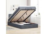 Vidaxl Ottomana Con Materasso Grigio Scuro 120X190 Cm In Velluto