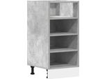 Vidaxl Armadio Base Riga Cemento Grigio 40X44,5X81,5 Cm Materiale A Base Di Legno