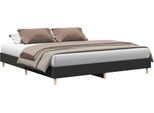 Vidaxl Struttura Letto Senza Materasso Nero 180X200 Cm In Materiale Ligneo