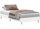 Vidaxl Struttura Letto Senza Materasso Bianco 100X200 Cm In Materiale Ligneo