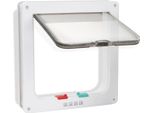 Jopassy Cat Flap Dog Flap Dog Door Cat Door Pet Flap Pet Door Abs Plastic Plastic Cat Door Multi-Locking White L 25X23.5X5.5Cm All-Weather Suitable