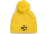 Puma Beanie Berretto Bvb Essential Beanie Jr. Faster Yellow - Puma Black Giallo