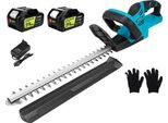 Tagliasiepi Elettrico, Lunghezza Lama 510 Mm, Regime Minimo 20000 Giri/Min, Set Di 2 Batterie