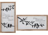 Gilde Bild, Rechteckig, "Zuhause"", Vogelmotiv, Holz, Weiß, Ve 2, 2 StüCk Wie Abgebildet, L. 4 Cm, B. 30 Cm, H. 60 Cm 58111"