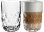 Leonardo Latte Macchiato GläSer Gocce 1. Variante, 2Er Set, Kaffeeglas, Kaffeebecher, Glas, 380 Ml, 055187