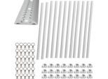 Jayseuw 12X Binari Di Fissaggio Per Linee Aeree, Fissaggio Per Il Trasporto, Binario In Alluminio Leggero, Con Occhiello Di Fissaggio, Set Di Fissaggio Del Carico