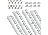 Jayseuw 4X Binari Di Ancoraggio Per Linee Aeree, Fissaggio Per Il Trasporto, Binario In Alluminio Leggero, Con Occhiello Di Ancoraggio, Set Di Fissaggio Del Carico