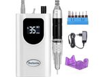 Delanie Fresa Elettrica Per Unghie 35000 Giri/Min, Batteria - Unghie Acriliche, Smalto, Fresa Ricaricabile, Direzione Velocità Regolabile, Bianco