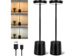 Lampada Da Tavolo A Batteria, 3 Modalità Di Colore Metallo Alluminio Touch Control Dimmerabile 4800Mah Led Lampada Da Tavolo Ricaricabile Impermeabile Portatile Usb Ricaricabile