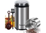 Macinacaffè Elettrico - Potente Motore Da 200 W, Macina Chicchi Rimovibili, Spezie, Arachidi, Grani Di Grande Capacità Con Macinino Multiuso