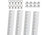 Clanmacy 4X Binari Di Ancoraggio Per Linee Aeree, Fissaggio Per Il Trasporto, Binario In Alluminio Leggero, Con Occhiello Di Ancoraggio, Set Di Fissaggio Del Carico