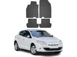 2008-2015 Renault Megane Tappetini In Gomma Nera 4 Pz