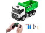 Succebuy Dumper Rc Giocattolo - Scala 1:18, 9 Canali. Con Luci E 2 Batterie Ricaricabili. Regalo Di Compleanno Ideale Per Bambini Dagli 8 Anni In Su!