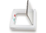 Bettizia Cat Flap Dog Flap Dog Door Cat Door Pet Flap Pet Door Abs Plastic Plastic Cat Door Multi-Locking White L 25X23.5X5.5Cm All-Weather Suitable