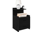 Vidaxl Comodini 2 Pezzi Con 2 Cassetti Nero 40X36,5X62 Cm