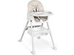 Sedia Da Pranzo Per Bambini Con Tavolo + Bavaglino Milo Ricokids Grigio