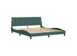 Syfax™ Giroletto Senza Materasso Hanko Verde Scuro 180X200 Cm In Velluto