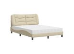 Syfax™ Letto Con Materasso Hvar Crema 120X200 Cm In Tessuto
