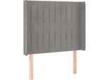 Syfax™ Testiera Ad Orecchio Grigio Chiaro 103X16X118/128 Cm In Velluto