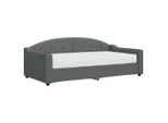 Syfax™ Divano Letto Con Materasso Grigio Scuro 90X190 Cm In Tessuto