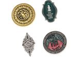 Erik Editores Game Of Thrones House Of The Dragon 4Er-Set Anstecknadeln Golden Golden Taglia Unica