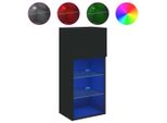 Syfax™ Mobile Tv Con Luci Led Nero 40,5X30X90 Cm