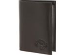 Oxmox Pelle Portafoglio Leather Rfid Protect KombiböRse Crab 2.0 Embossed Brown Marrone Scuro