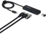 Startech.Com Hub USB-C A 4 Porte, Usb 3.0, 5Gbps, Alimentato Da Bus, Splitter USB-C A 4X USB-A Mini Usb Con Cavo Di 61 Cm, Splitter Usb Portatile Per Laptop In Plastica Pcr, Adattatore Usb 3.0 Compatto, Usb 3.2 Gen 1 (3.1 Gen 1) Type-C, Usb 3.2 Gen 1 (3.1 Gen 1) Type-A, 5000 Mbps, Nero, Plastica, Cavo Rotondo
