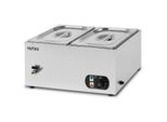 Vertes Scaldavivande Scalda Buffet Scaldavivande Elettrico 1500W In Acciaio Inox (Incl. 2X 1/2 Gn Contenitore Con Coperchio Per 2X 10L)