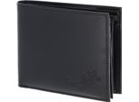 Oxmox Pelle Portafoglio Leather Rfid Protect QuerscheinböRse Lizard 2.0 Embossed Black Nero