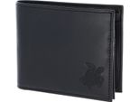 Oxmox Pelle Portafoglio Leather Rfid Protect QuerscheinböRse Turtle 2.0 Embossed Black Nero