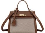 Gallantry, Borsa Da Donna In Grana Con Cintura Decorativa E Tracolla, Marrone