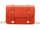 Gallantry, Borsa A Tracolla Da Donna Con Catena Dorata E Fibbia Decorativa, Arancione
