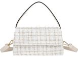 Gallantry, Borsa Da Sera Da Donna In Tweed Con Patta Magnetica E Catena, Giallo-Grigio