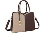 Gallantry, Borsa Da Donna ÉLisa In Grana Con Ciondolo Dorato E Tracolla, Marrone/Beige