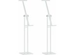 Vidaxl Stand Fieristici 2 Pezzi Bianco 26,5 X 26,5 X 150 Cm Acciaio