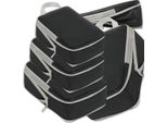 Edibazzar | Set Di Organizer Per Valigie Da 4 Pezzi, Nero, Con Chiusura A Zip