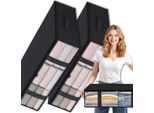 Edibazzar | Borsa Organizer Per L'armadio Per Riporre Biancheria Da Letto E Vestiti, Set Di 2, Nero