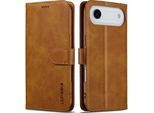 Custodia Per Iphone Air Custodia Flip In Pelle Con Chiusura Magnetica E Supporto, Custodia Protettiva Giallo