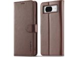 Custodia Per Google Pixel 7A In Pelle Con Chiusura Magnetica E Supporto, Custodia Protettiva Marrone